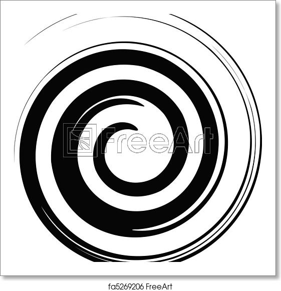 561x581 Free Art Print Of Black And White Spiral Vector Vector Image