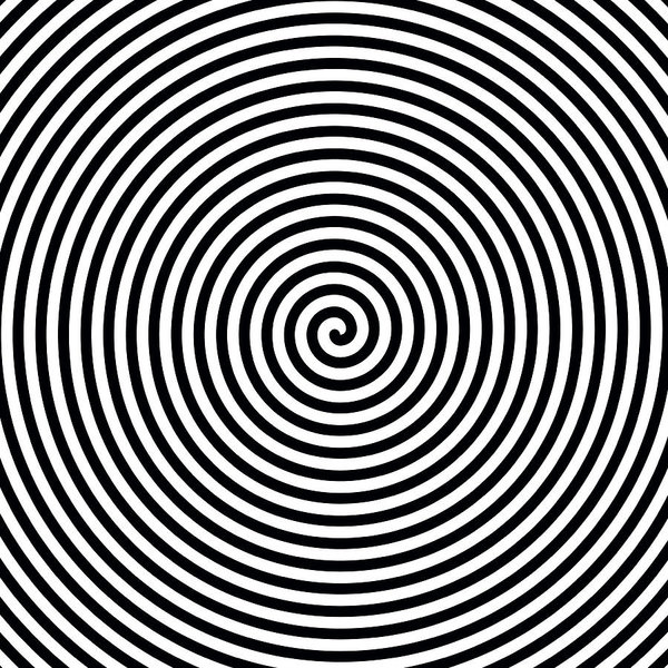 600x600 Black And White Hypnosis Spiral Vector Background Art Print