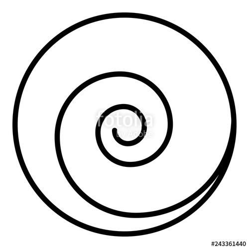 500x500 Circle Spiral Icon Outline Circle Spiral Vector Icon For Web