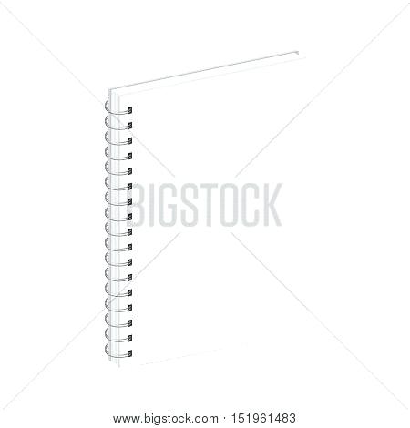450x470 Spiral Notebook Template Illustrator Vector Realistic