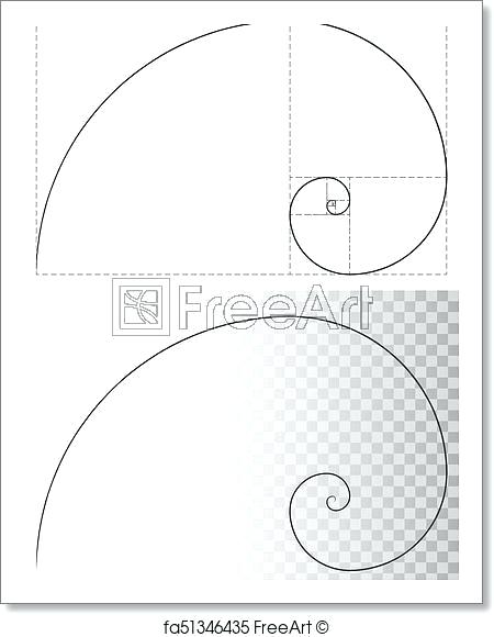 450x580 Golden Spiral Template