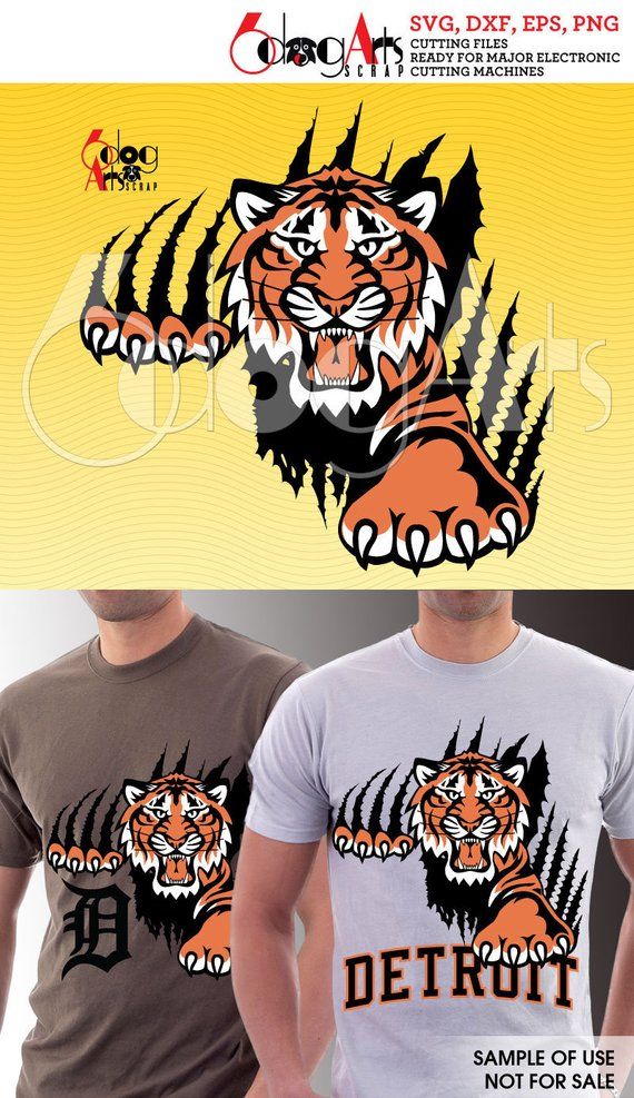 570x987 Tiger Claw Rip Digital Dxf Png Silhouette Scal