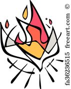 142x179 Free Art Print Of Holy Spirit Fire Silhouette Holy Spirit Fire