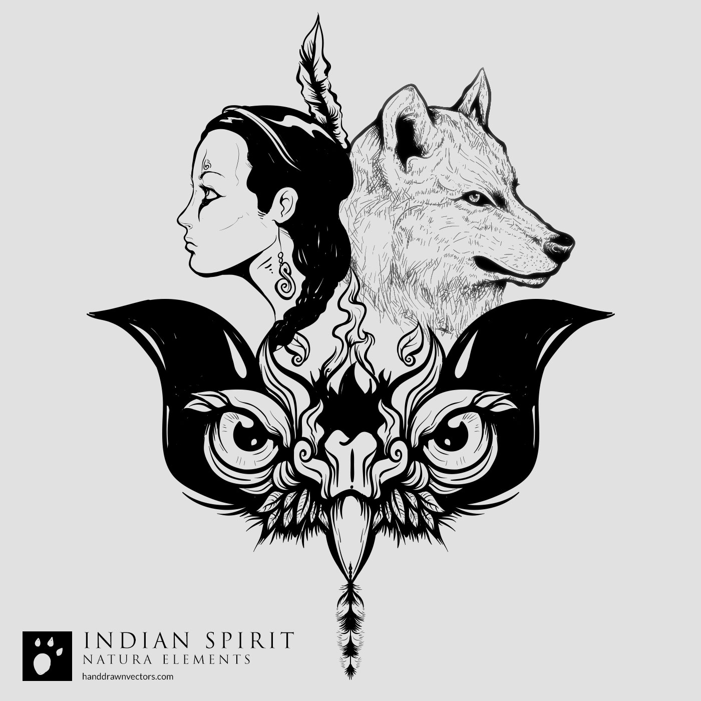 1400x1400 Indian Spirit Vectors