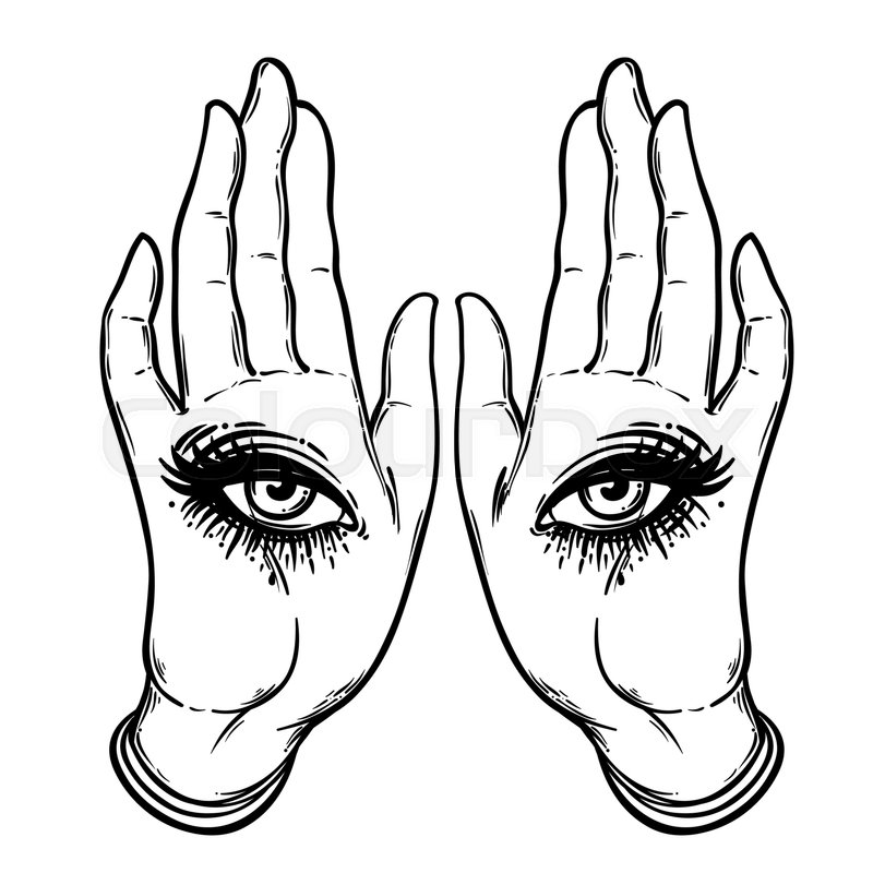 800x800 Mysterious Creature With Eyes On The Stock Vector Colourbox