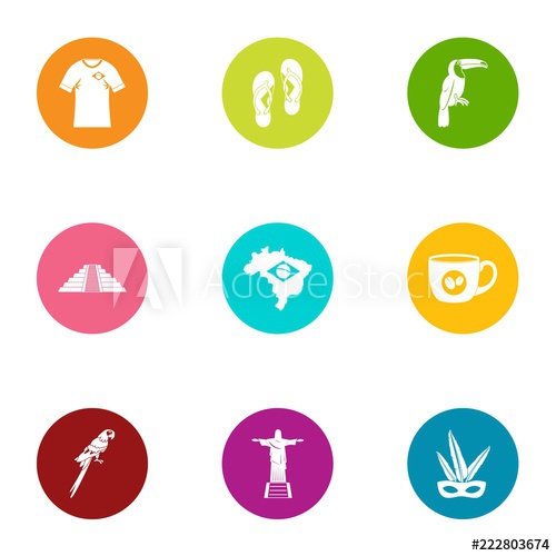 500x500 Spirit Icons Set Flat Set Of Spirit Vector Icons For Web