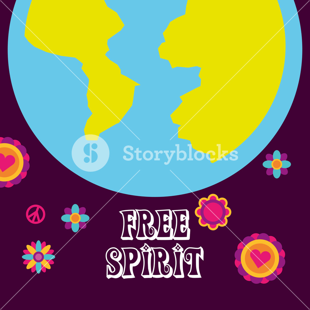 1000x1000 World Bohemian Vintage Flowers Hippie Free Spirit Vector