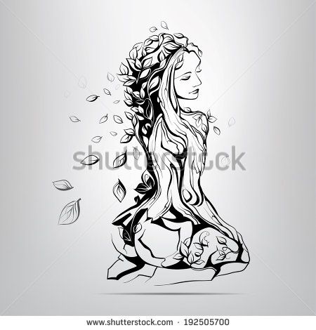 450x470 Dryad, Tree Spirit