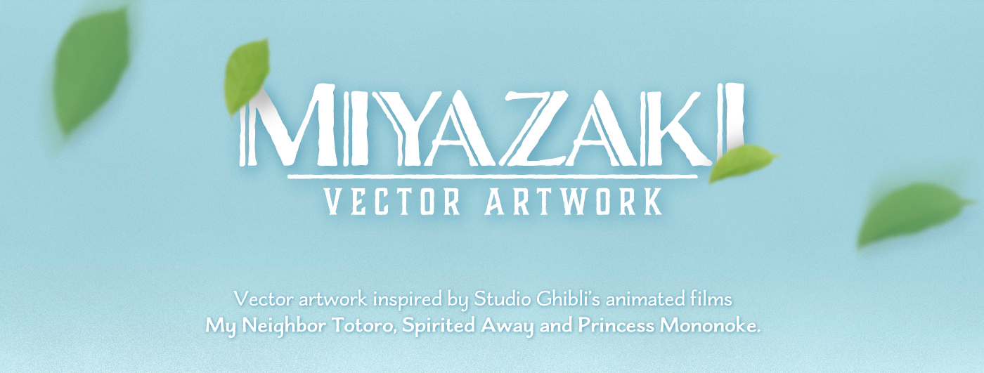 1400x531 Miyazaki Vector Artwork On Behance