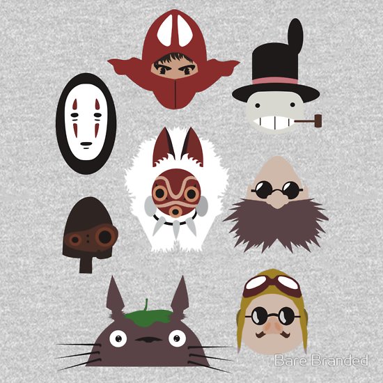 550x550 Ghibli Chraracters Unisex T Shirt, A T Shirt Of Vector