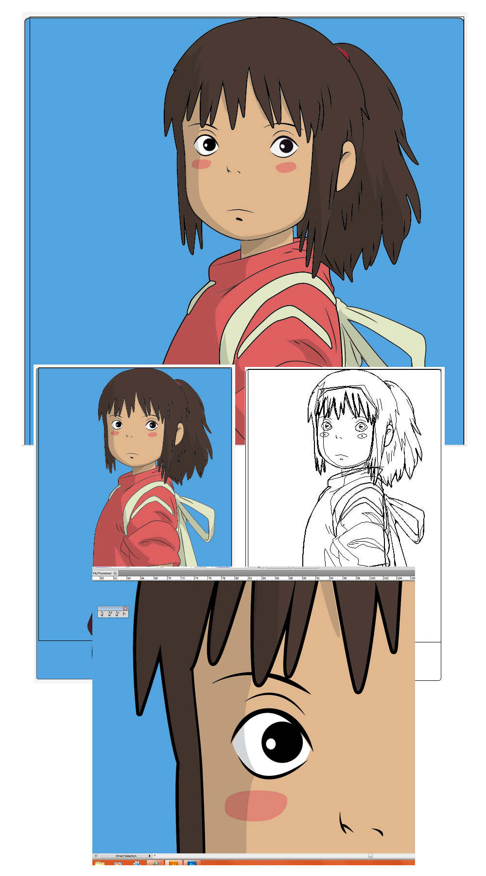 1000x1800 Chihiro Vector From Spirited Away