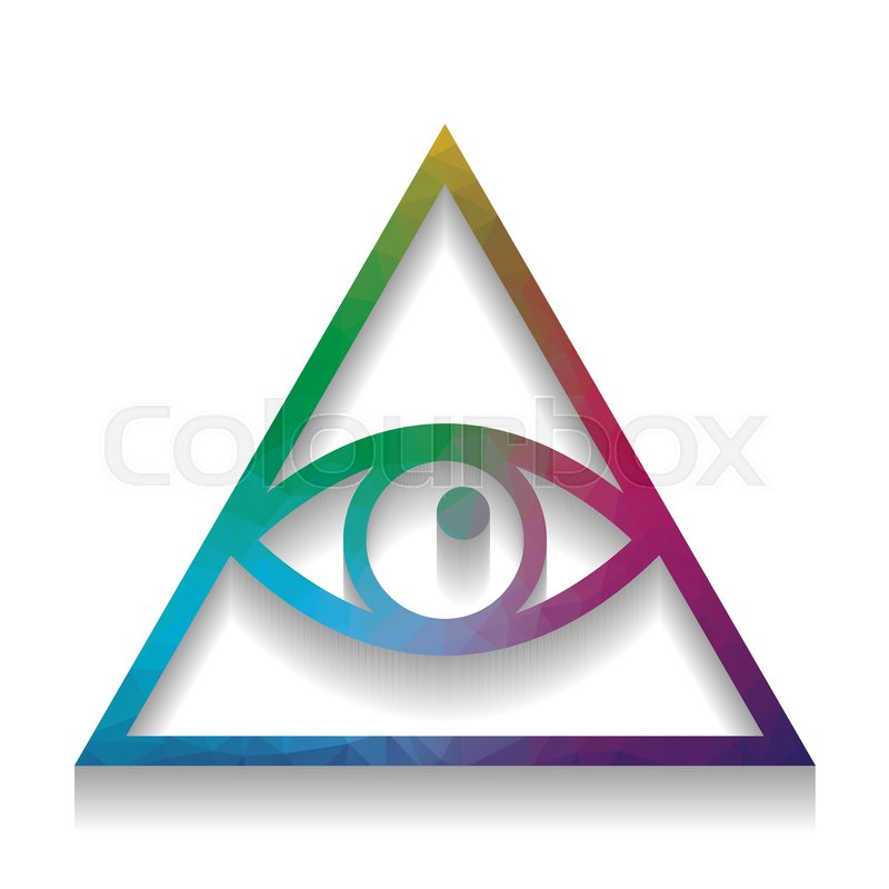800x800 All Seeing Eye Pyramid Symbol Stock Vector Colourbox
