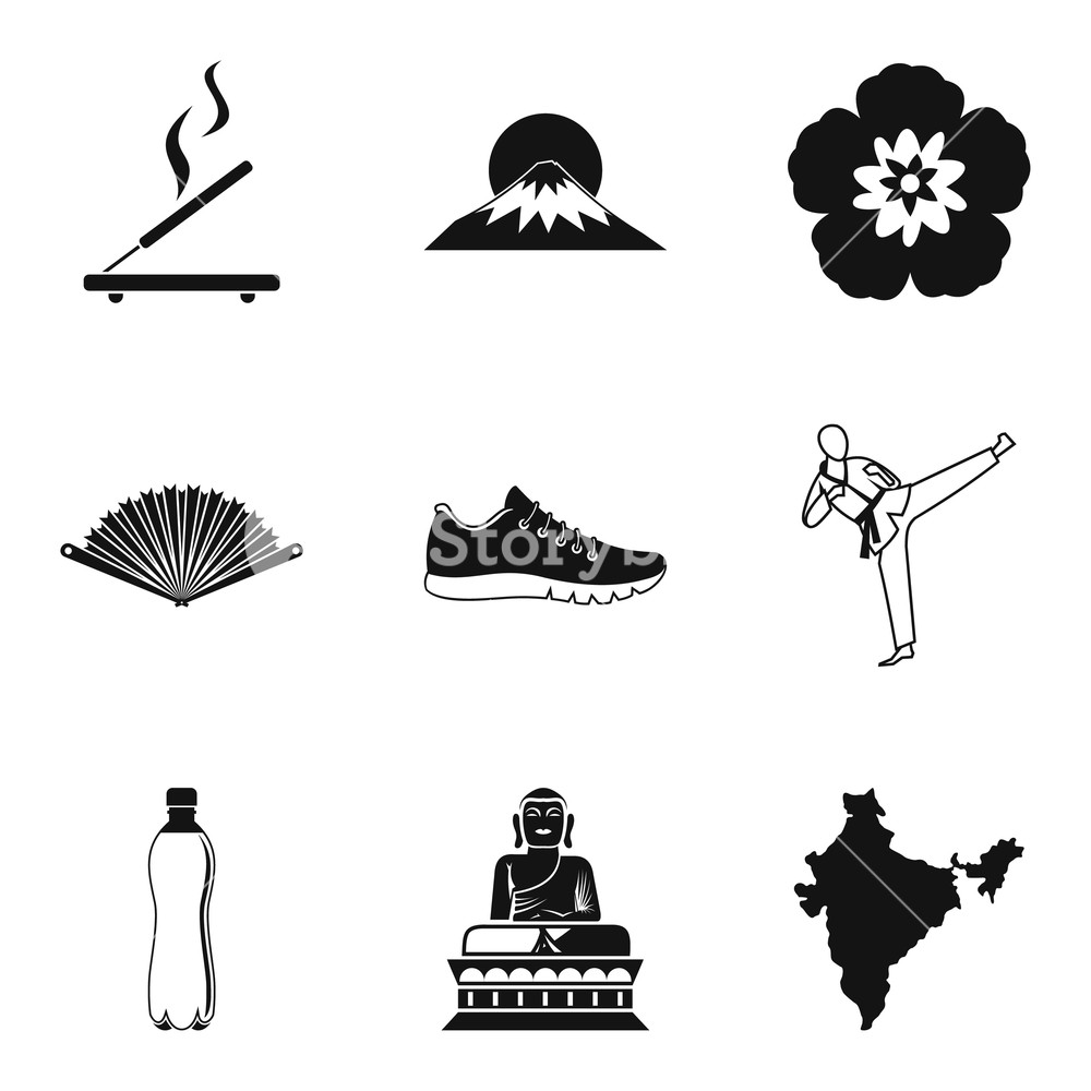 1000x1000 Spiritual Balance Icons Set Simple Set Of Spiritual Balance