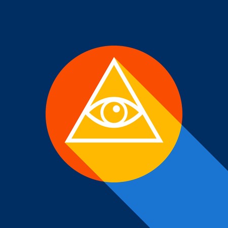450x450 All Seeing Eye Pyramid Symbol Freemason And Spiritual Vector