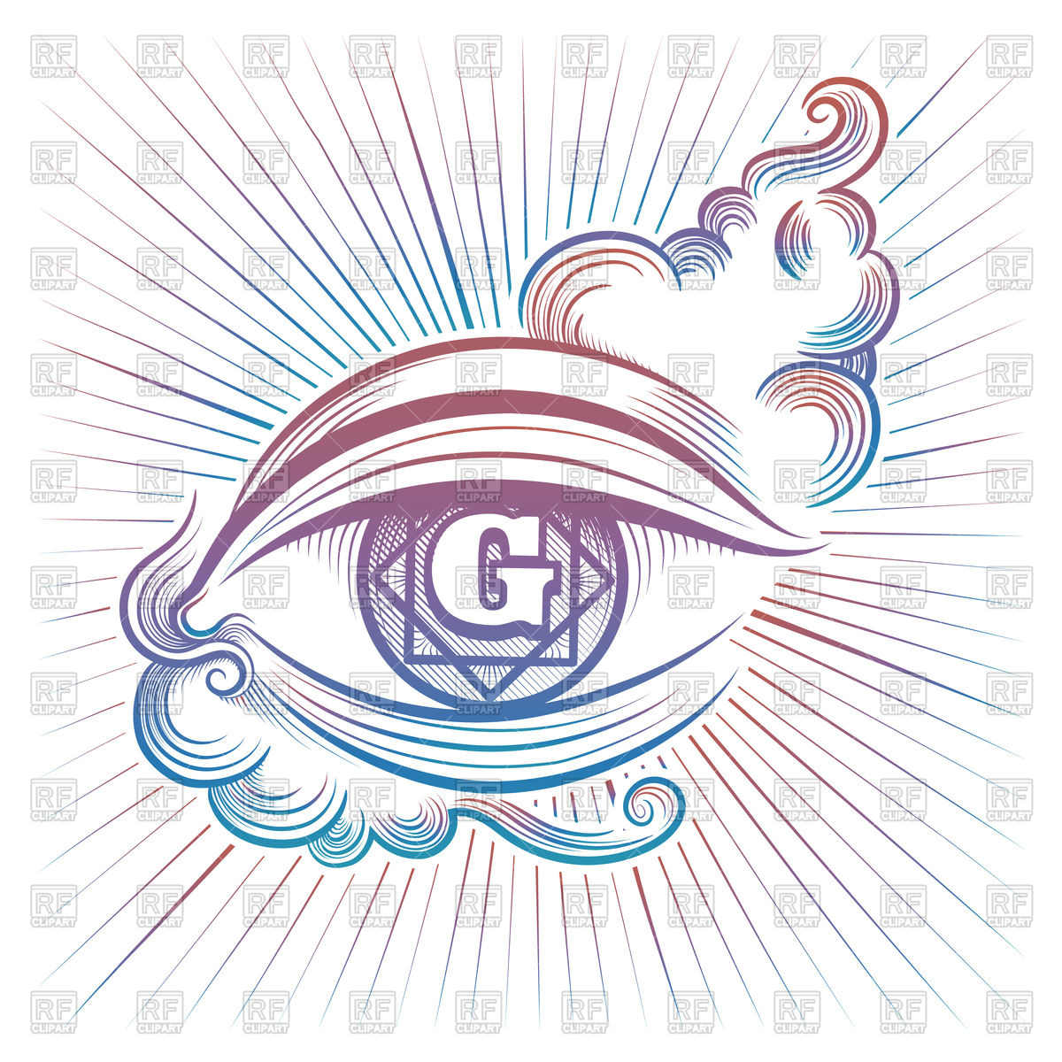 1200x1200 Colorful Spiritual Eye Design Vector Image Of Conceptual