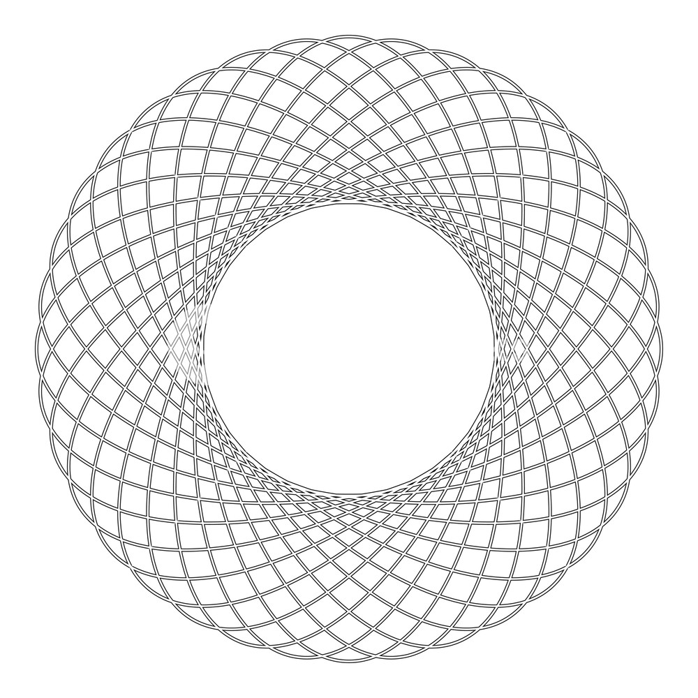 1000x1000 Spirograph Abstract Element Circle Shape Concentric Pattern