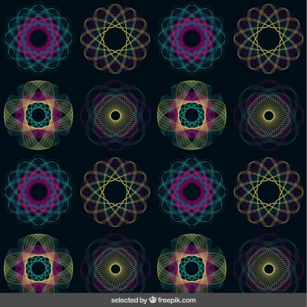 626x626 Spirograph Pattern Vector Free Download