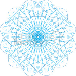 300x300 Vector Hypotrochoids Spirograph Pattern Clipart Royalty Free Gif