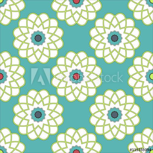 500x500 Bright Mosaic Spirograph Vector Background Abstract Colorful