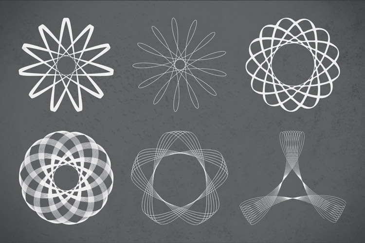 750x500 Circular And Spirograph Shapes Vector Pack Design Panoply