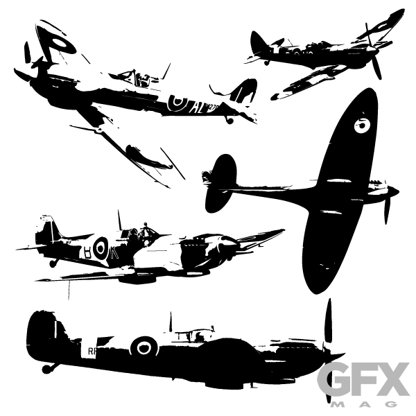 600x600 Free Vector Spitfire Silhouettes Free Download Vector Logos Art