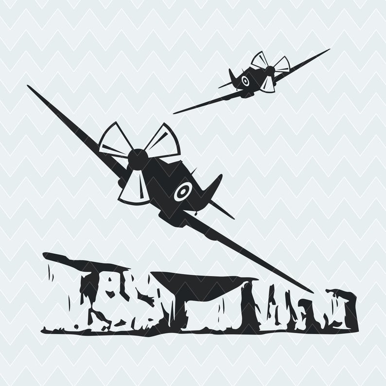 794x794 Spitfire Plane Battle White Cliffs Cutout Vector Cricut Etsy