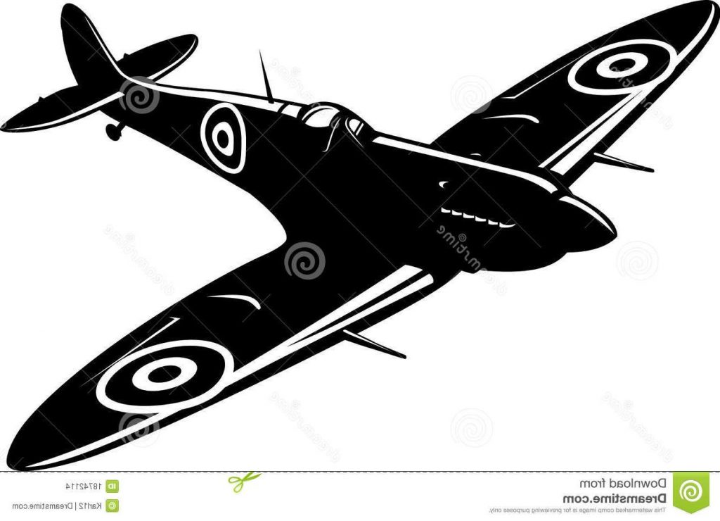 Spitfire Silhouette Vector at Vectorified.com | Collection of Spitfire ...