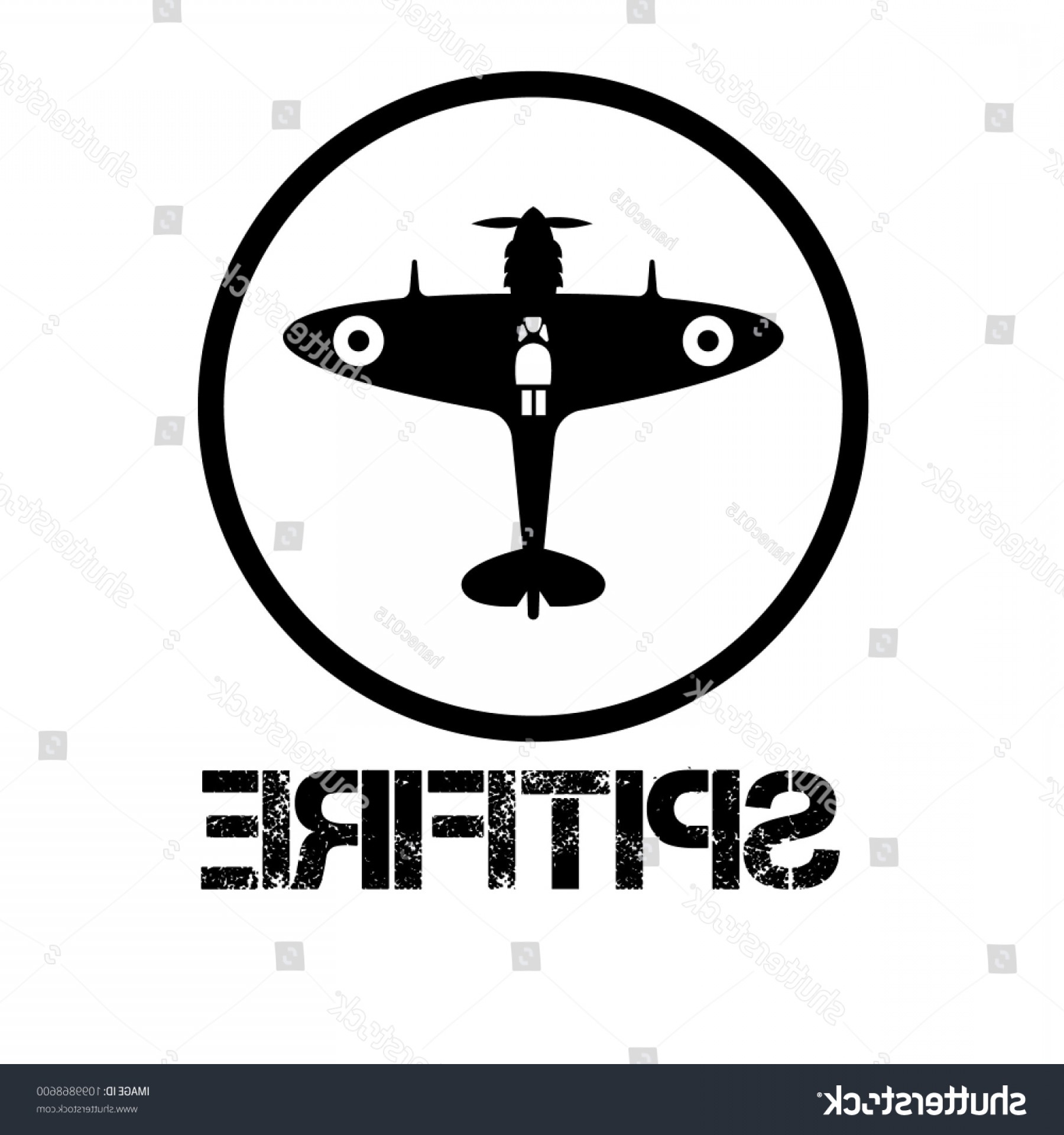 1800x1920 Spitfire Plane Silhouette Isolated On Circle Soidergi