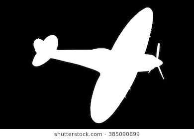 390x280 Spitfire Plane Silhouette