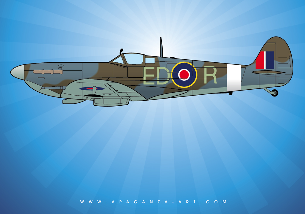 1024x721 Spitfire Vector Vector Art Graphics