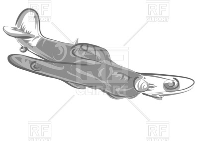 400x283 Supermarine Spitfire Abstract Silhouette Vector Image Of Objects