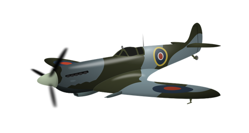 500x268 Supermarine Spitfire Plane Vector Illustration