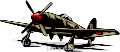 480x211 Spitfire Royalty Free Vector Clip Art Illustration