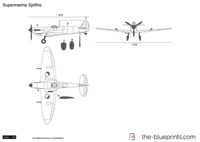 400x283 Supermarine Spitfire Vector Drawing
