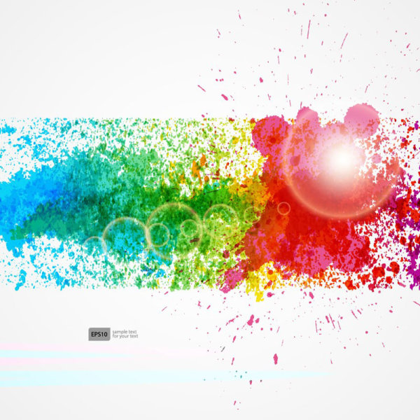 600x600 Colorful Object Splash Backgrounds Vector Free Download