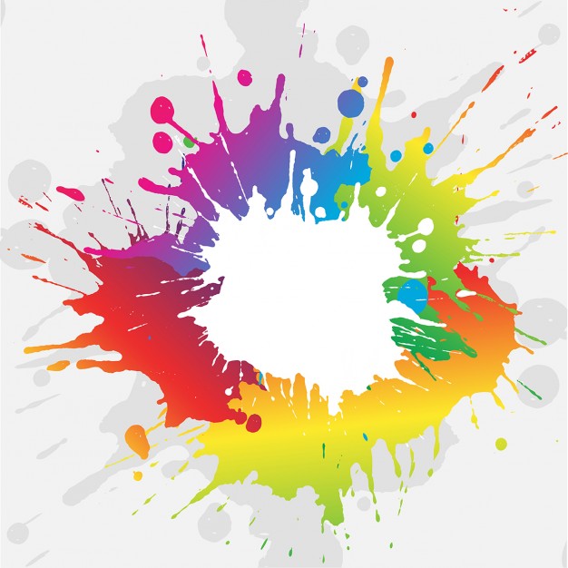 626x626 Colorful Paint Splash Background Vector Free Download