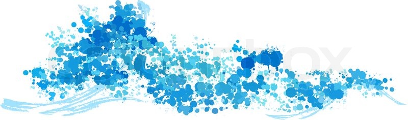 800x236 Water Splash Wave Vector Background Stock Vector Colourbox