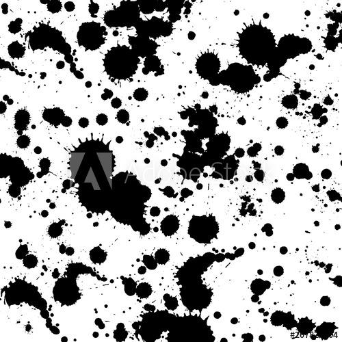 500x500 Vector Illustration Watercolor Splash Pattern In Black Color