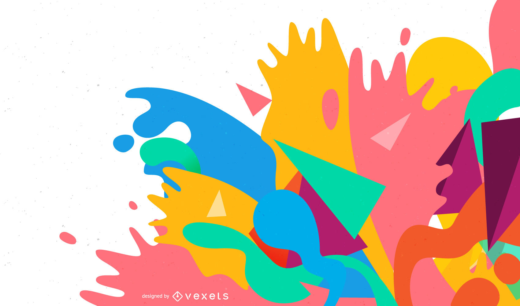 Colorful Abstract Splash Vector Design 1700x1000 Colorful Abstract Splash Vector Design