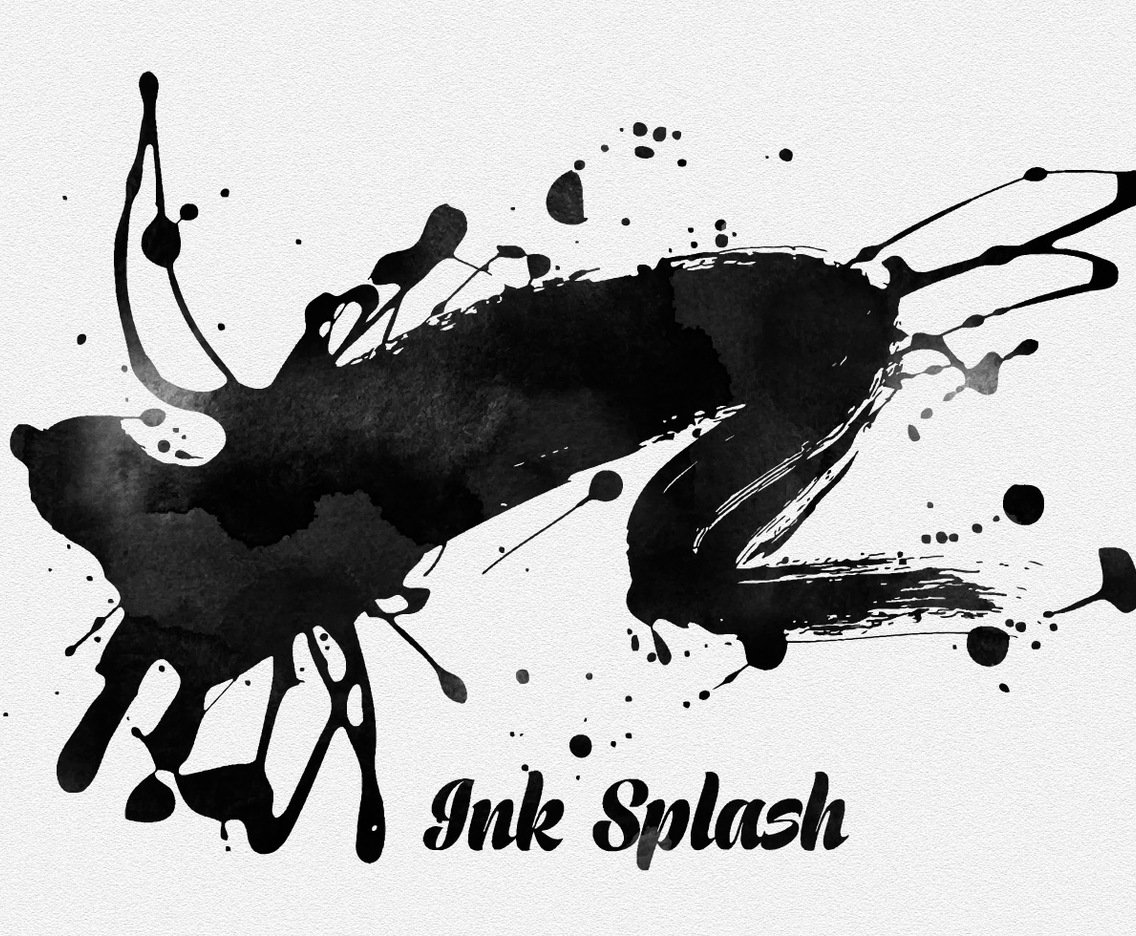 Hand Drawn Ink Splash Vector Art Graphics 1136x936 Hand Drawn Ink Splash Vector Art Graphics