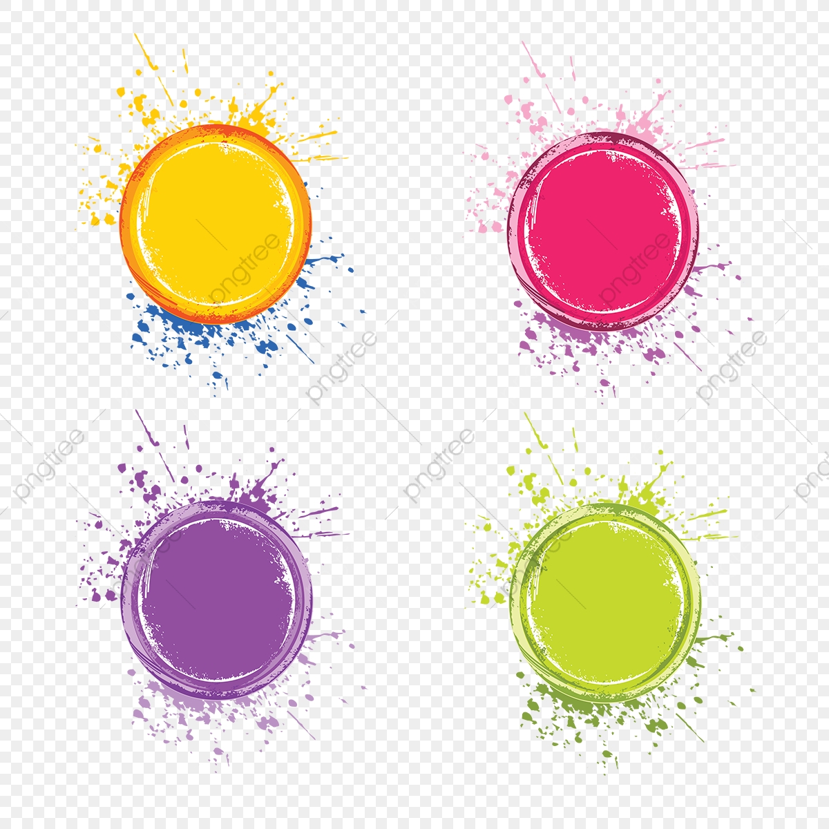 Four Splatter Abstract Color Splash Vector, Abstract, Color 1200x1200 Four Splatter Abstract Color Splash Vector, Abstract, Color