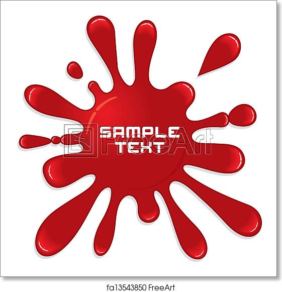 561x581 Free Art Print Of Red Paint Splash Vector Illustration Freeart