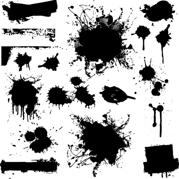 600x601 Splash Garbage Objects Vector Free Download
