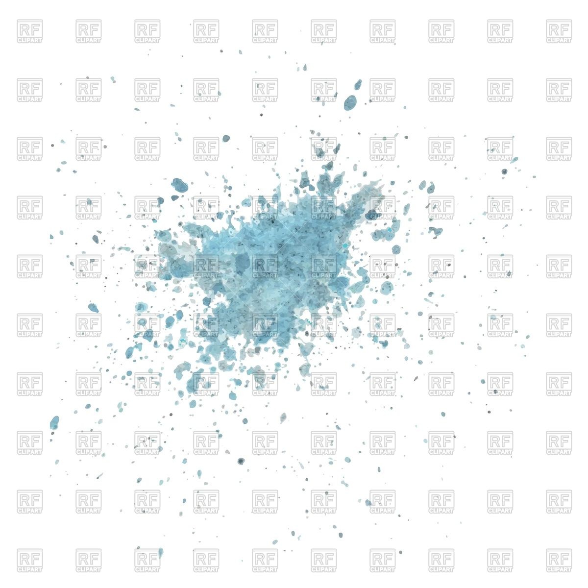 1200x1200 Blue Watercolor Splash Vector Image Of Design Elements