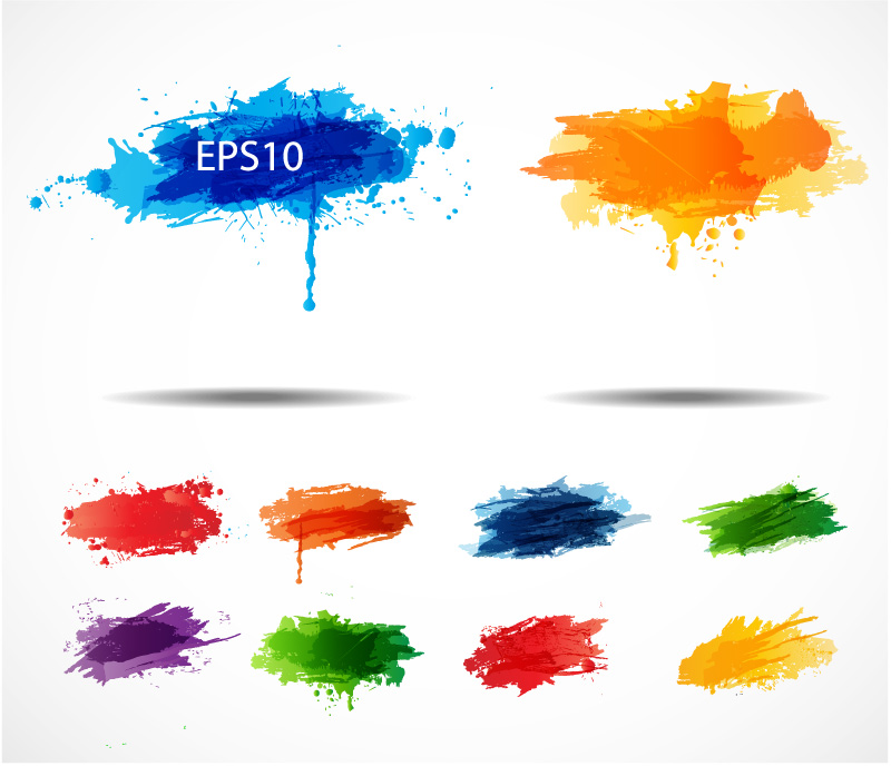 800x688 Color Ink Splashes Vector Free Vector Graphic Download