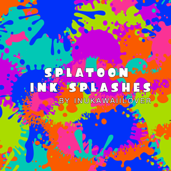 600x600 Splatoon Ink Splashes Photoshop Brushes Free Download