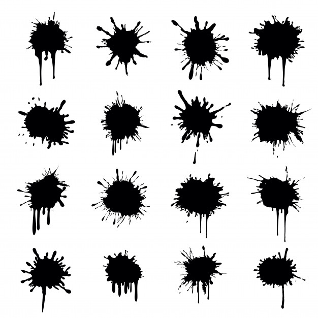 626x626 Paint Splatter Vector Set Vector Premium Download