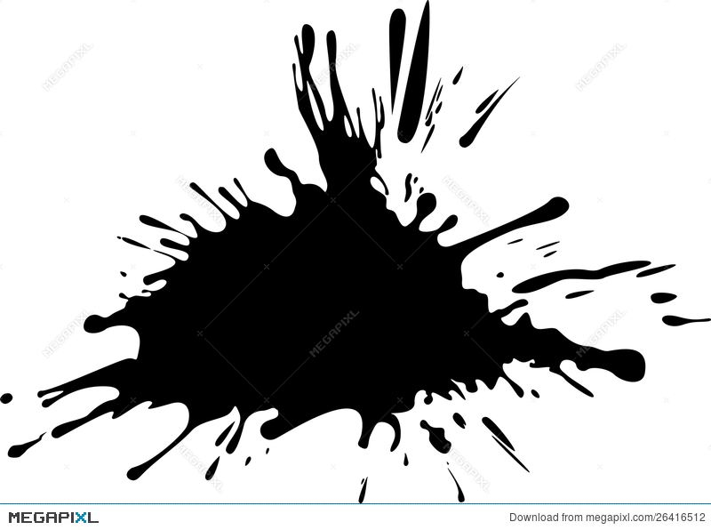 800x596 Black Drop Ink Splatter Vector Background Illustration