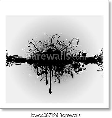 Grungy Plaint Or Ink Splatter Vector, Art Print Barewalls 362x382 Grungy Plaint Or Ink Splatter Vector, Art Print Barewalls
