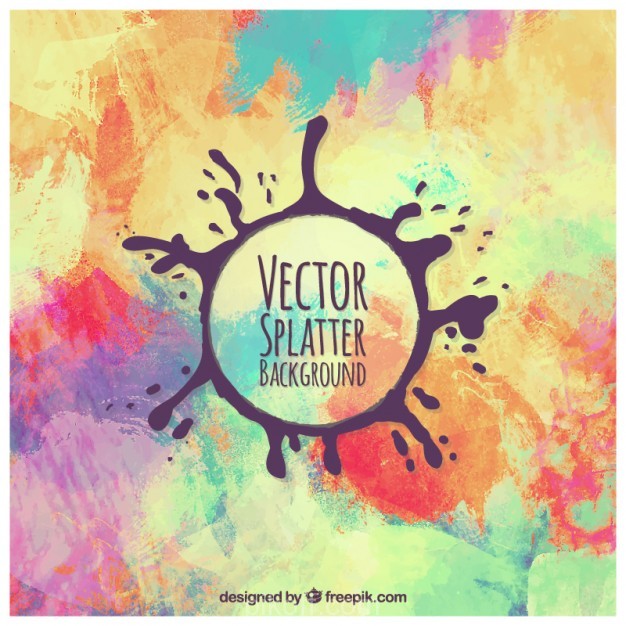626x626 Colorful Splashes Background Vector Free Download